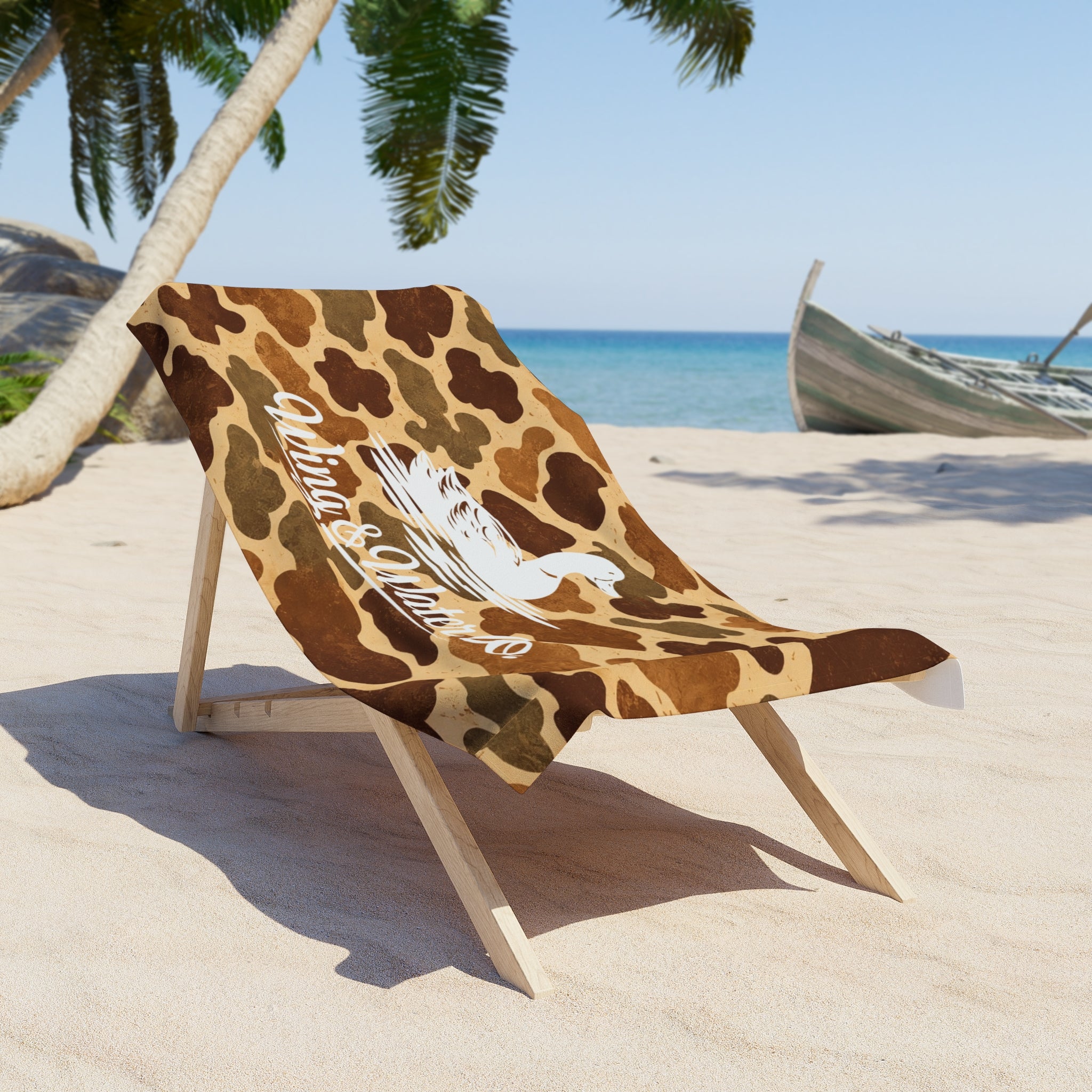 Duck Logo Camo Beach Towel | Wing & Water Co.