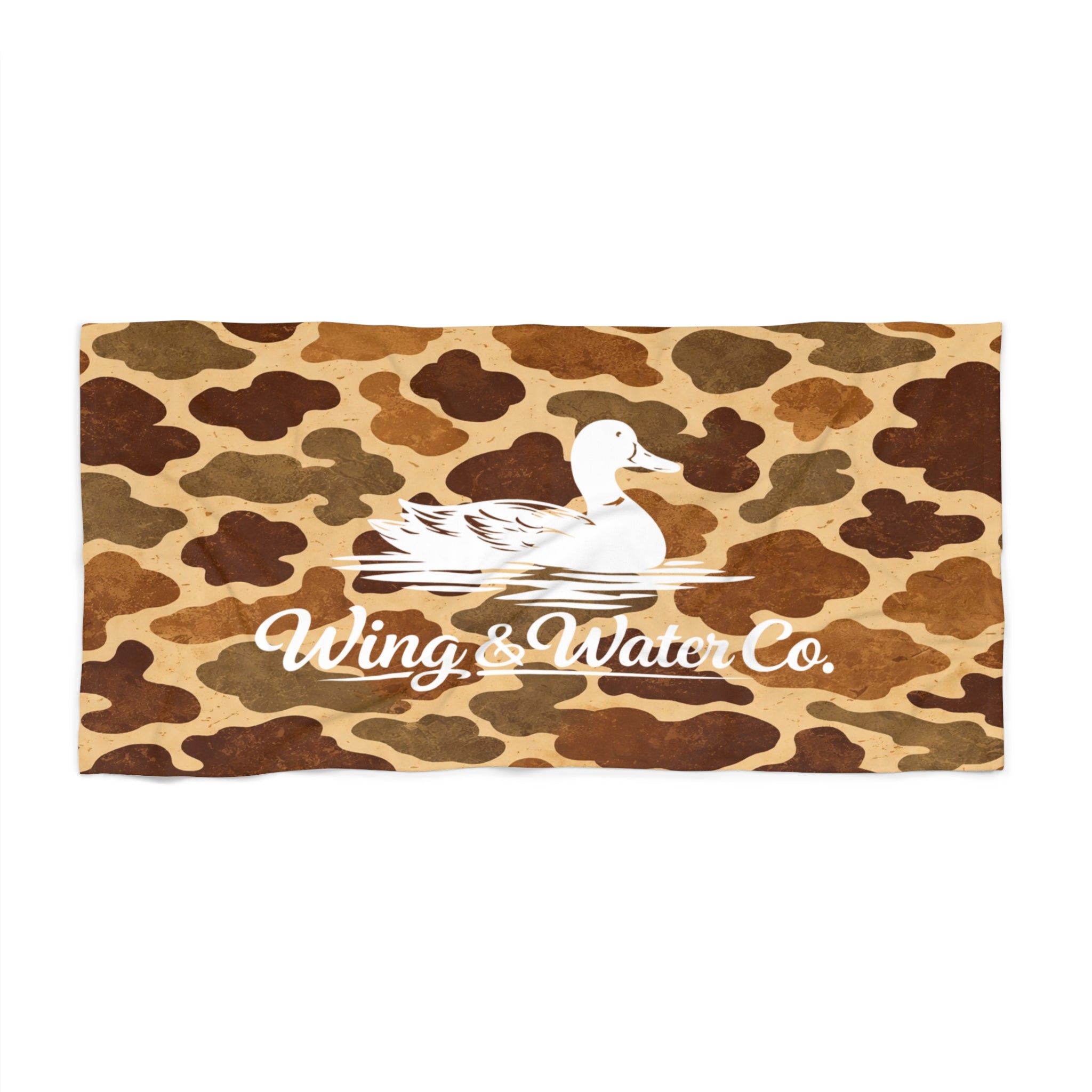 Duck Logo Camo Beach Towel | Wing & Water Co.