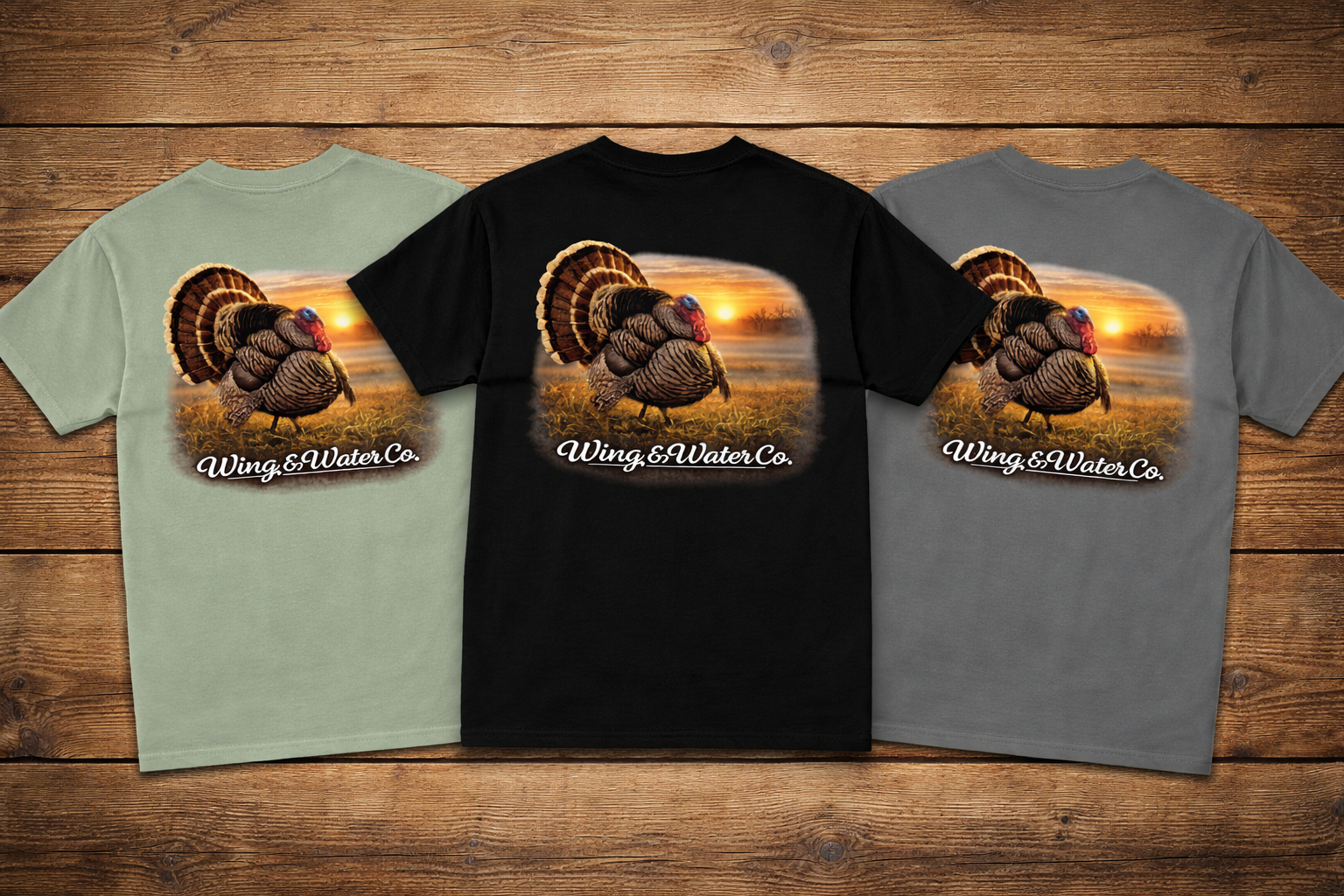Sunrise Strut Wild Turkey Tee | Wing & Water Co.
