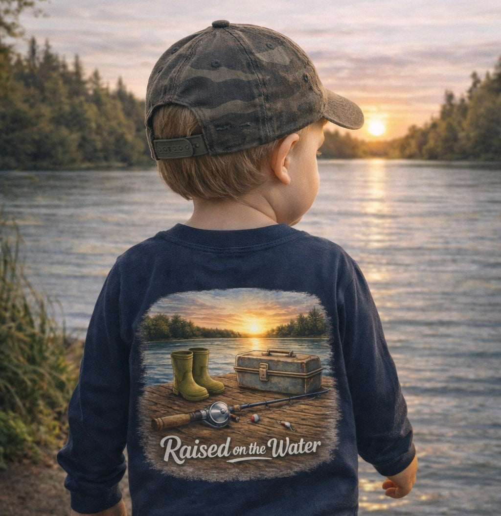 Raised On The Water Toddler LS Tee | Wing & Water Co.